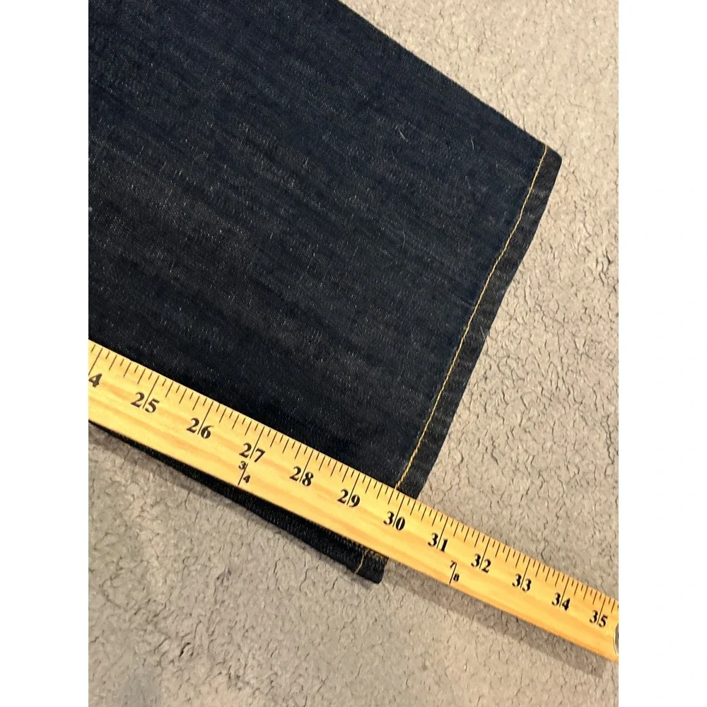 Levis 545 Low Boot Cut Jeans Womens 16 Medium Dark Wash Stretch Denim Blue